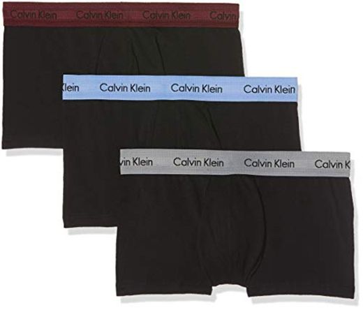 Calvin Klein 3p Low Rise Trunk Bóxer, Negro