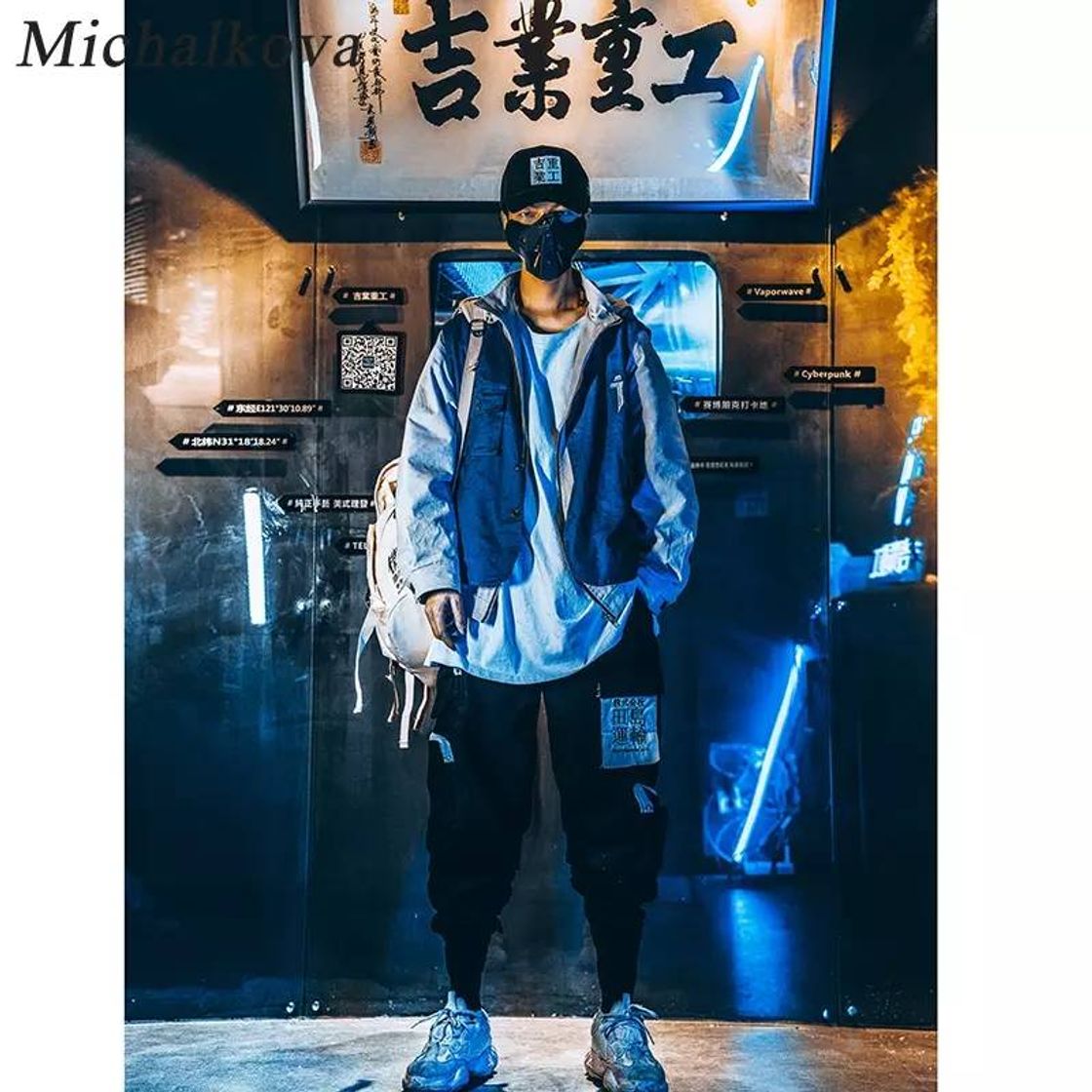 Social Michalkova Harajuku japonés chaleco táctico Ninja