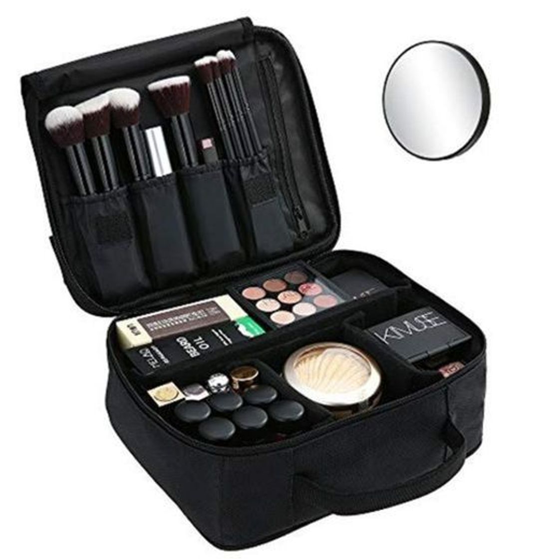 Social Bolsa de Maquillaje Ligera PortátilBolsa de Almacenamiento de Maquillaje con Asa Acolchada