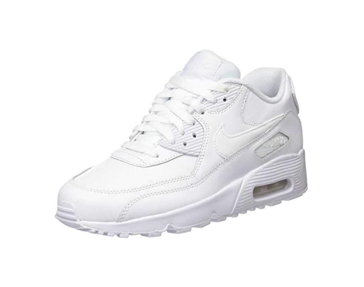 Social Nike Air MAX 90 Leather, Zapatillas para Niños, Blanco
