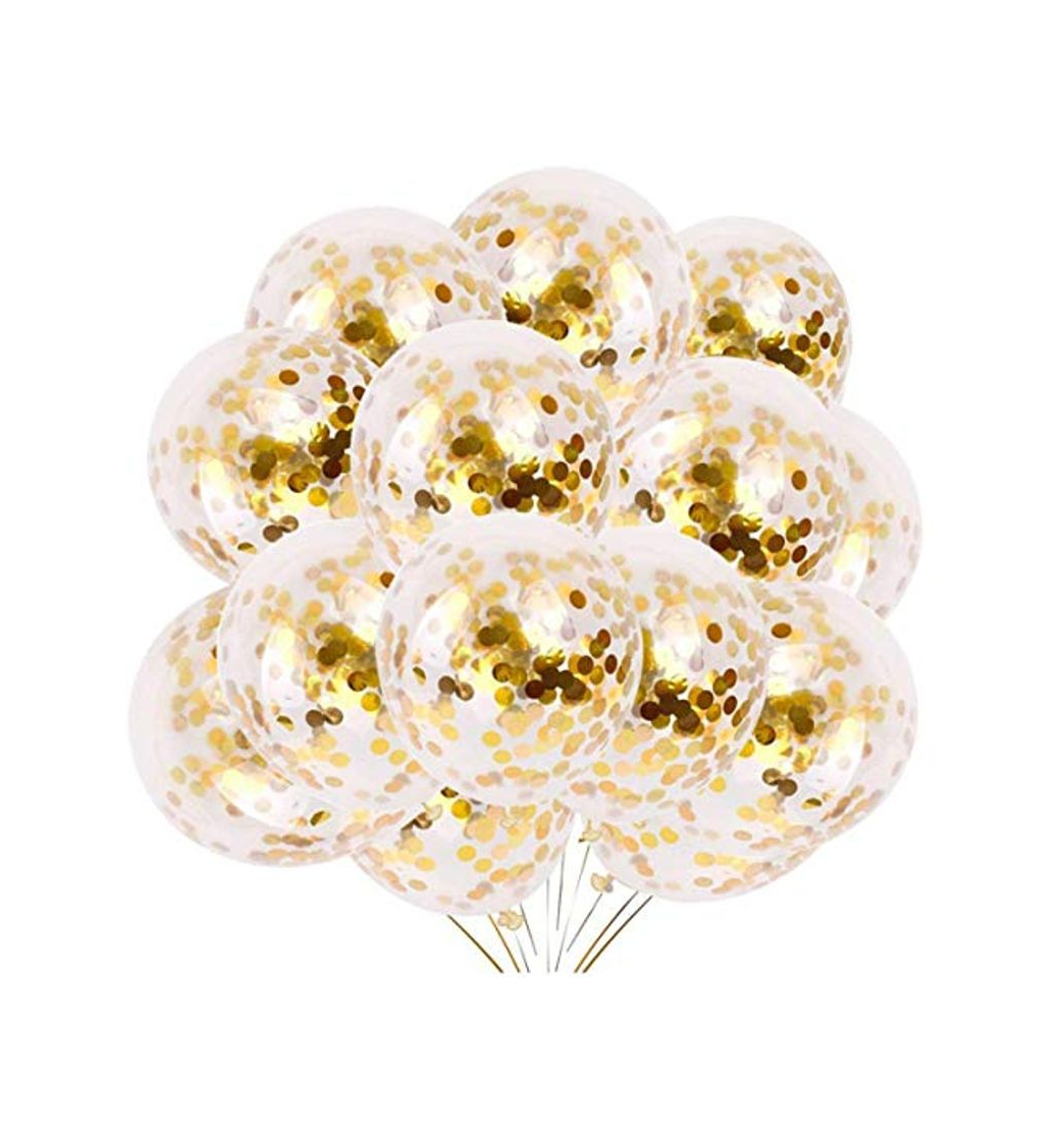 Social Globos de Confeti Oro