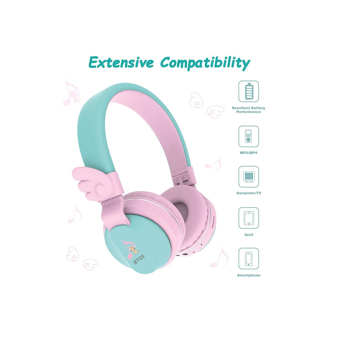 Product Riwbox BT05 - Auriculares inalámbricos Bluetooth para niños