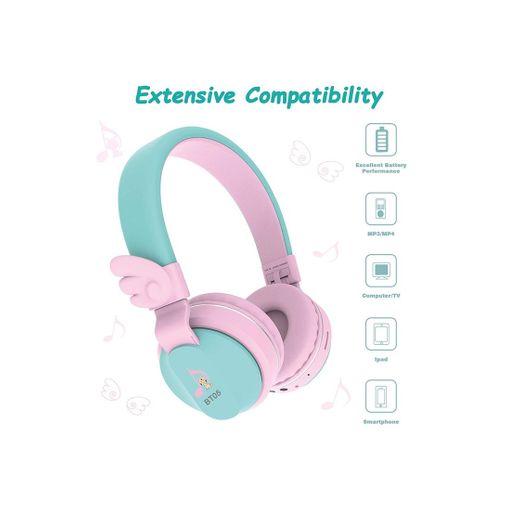 Riwbox BT05 - Auriculares inalámbricos Bluetooth para niños