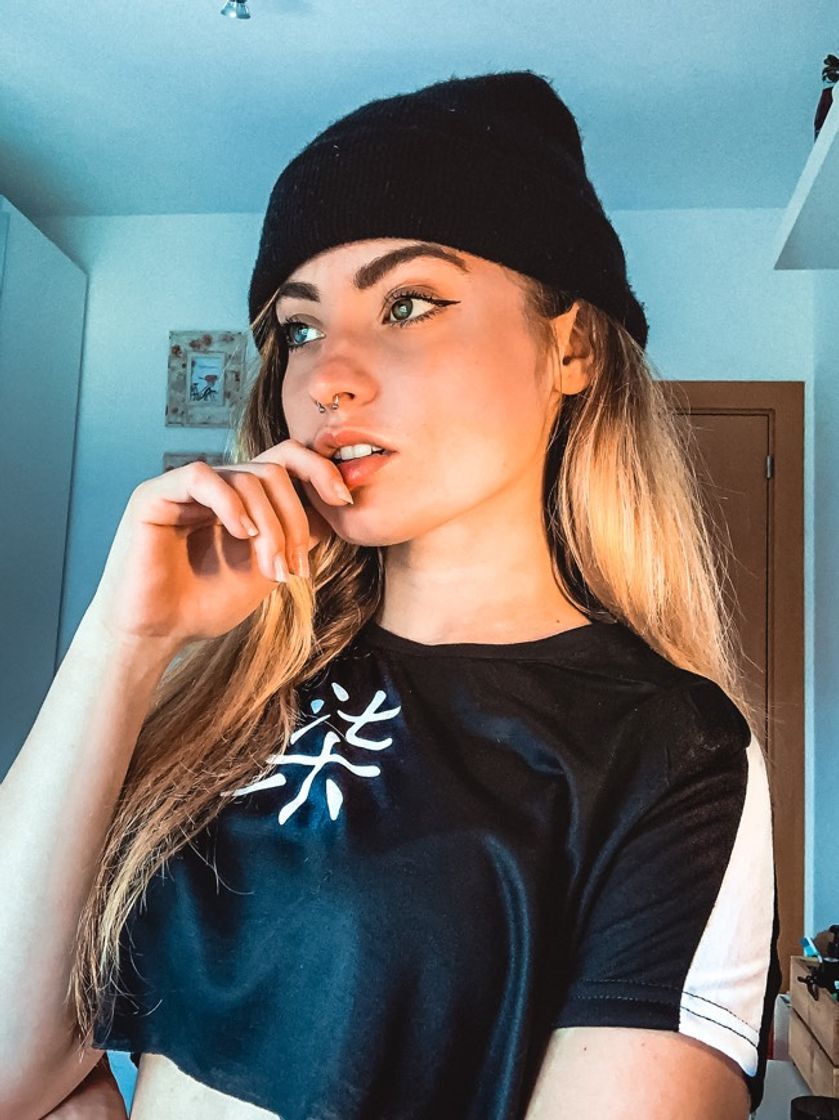 Social CROP TOP SIE7EEX NEGRO
