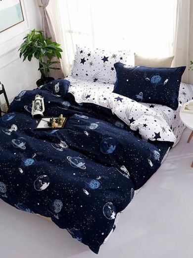 SHEIN-Conjunto de cama de galaxia 