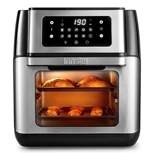 Innsky Freidora sin Aceite 10L 1500W Horno de Aire Caliente con 10