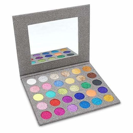 RSKD Paletas de maquillaje Presionado Glitter Pallete 30 Colores Glitter Eyeshadow Cosmetic