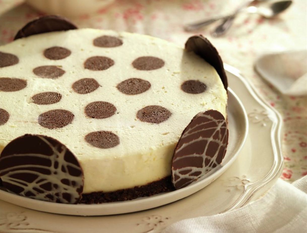 Fashion Tarta de queso con lunares de chocolate