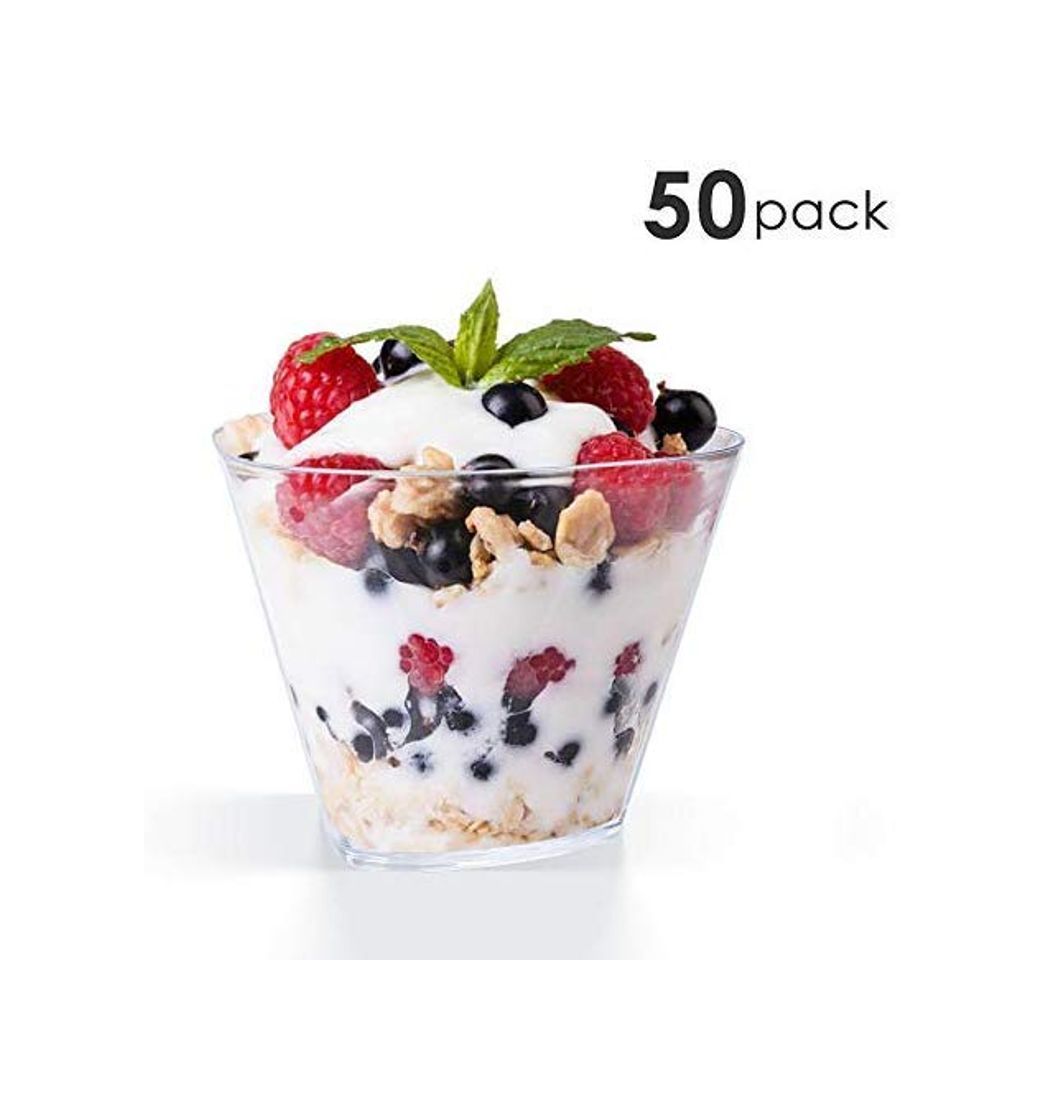 Productos MVPower 50 Unidades de Vasos de Postre 150 ml Reutilizables – Cuencos