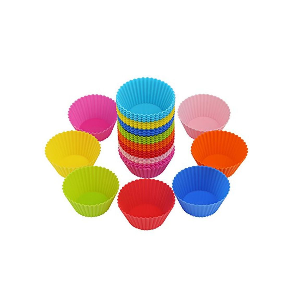 Producto LIHAO 40 x Moldes Magdalenas Silicona para Muffins Cupcakes