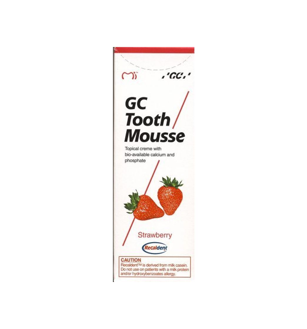 Productos Gc Tooth Mousse Protección Diente Crema Fresa, 1-Pack