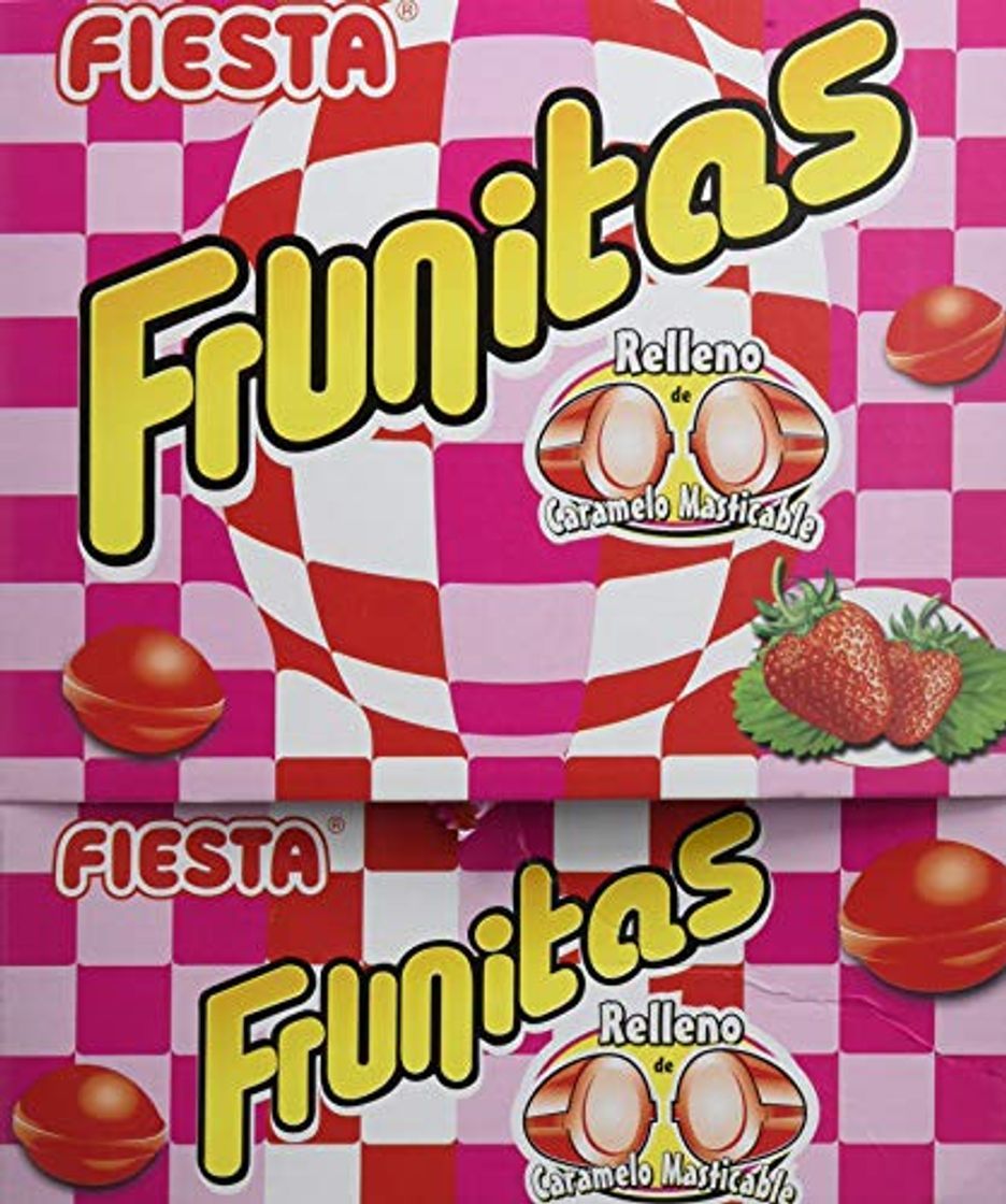 Products FIESTA Frunitas Caramelo Duro Sabor Fresa Relleno de Masticable