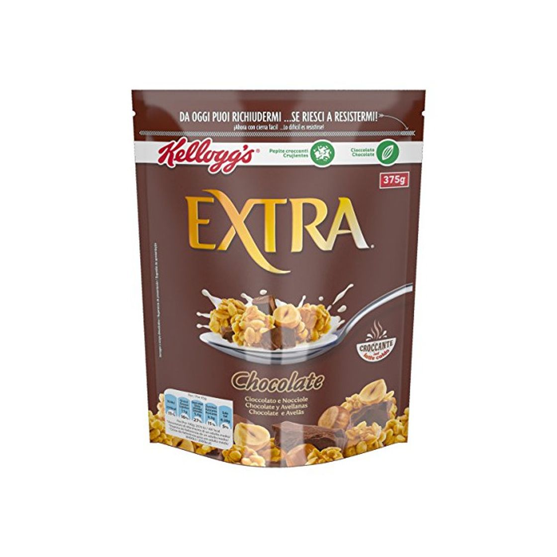 Productos Kellogg's Extra Chocolate belga y Avellanas Granolas- 375 g