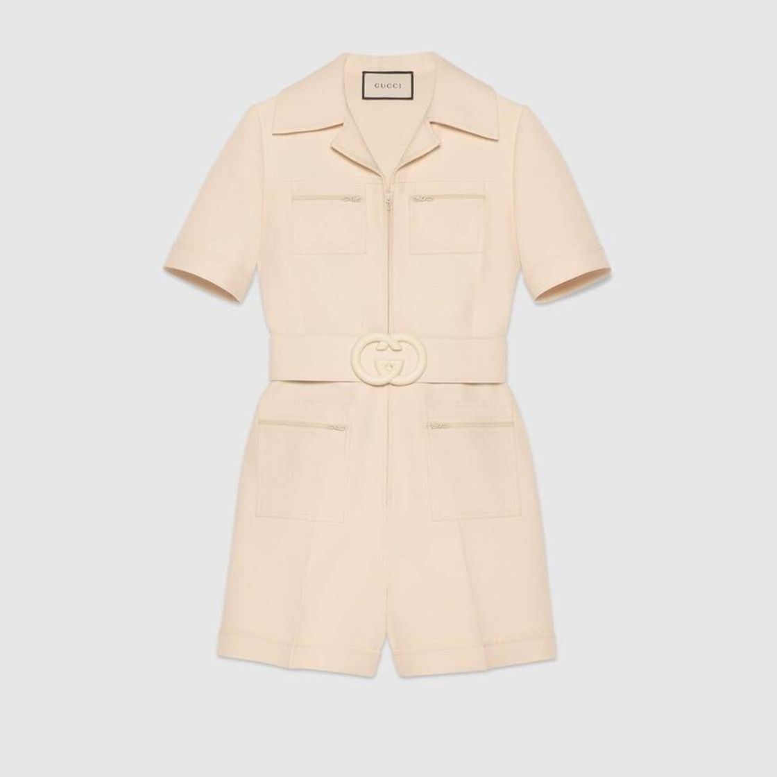 Productos Gucci Wool silk short belted jumpsuit