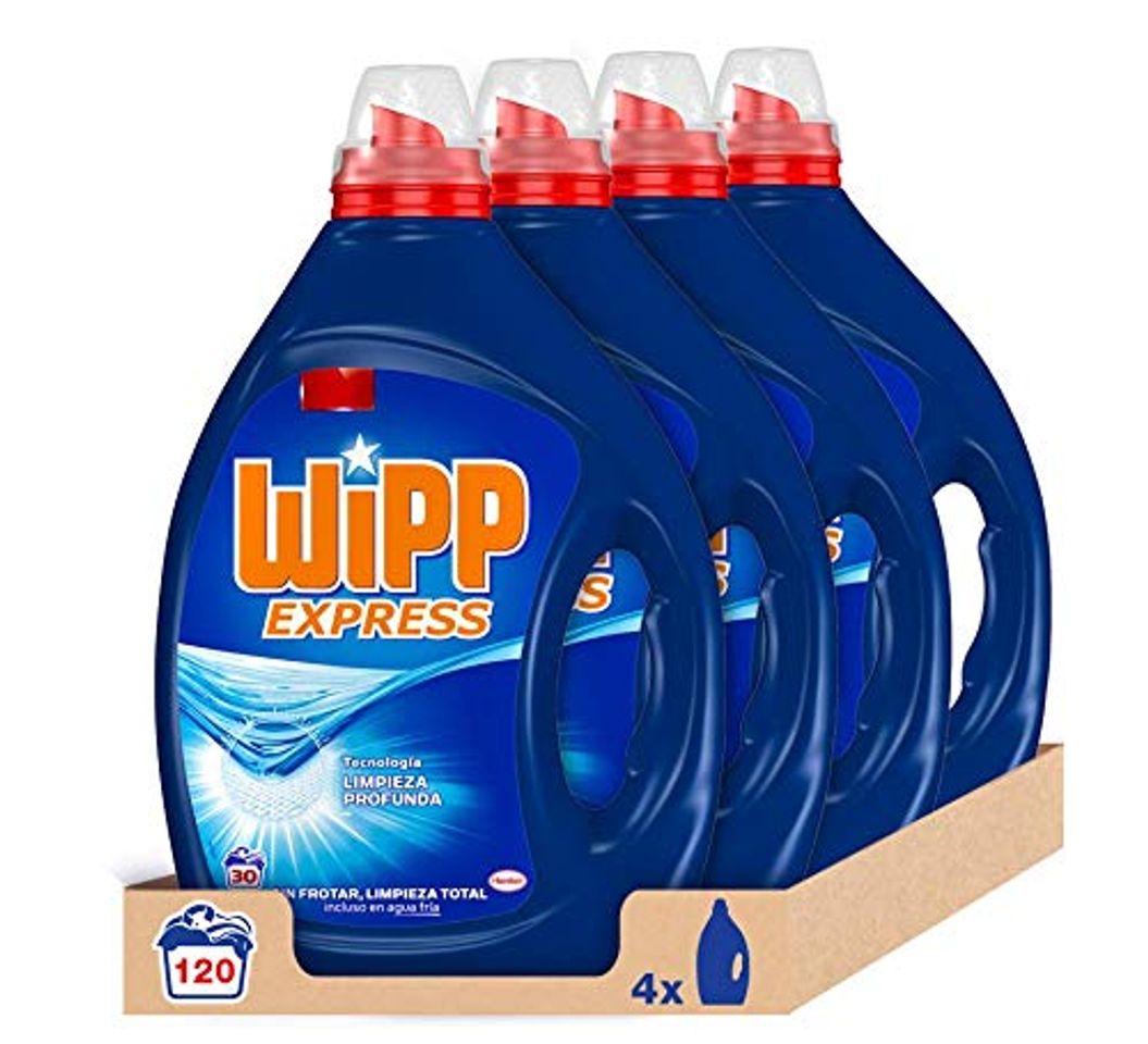 Producto Wipp Express Detergente Líquido Azul 30 Lavados - Pack de 4, Total