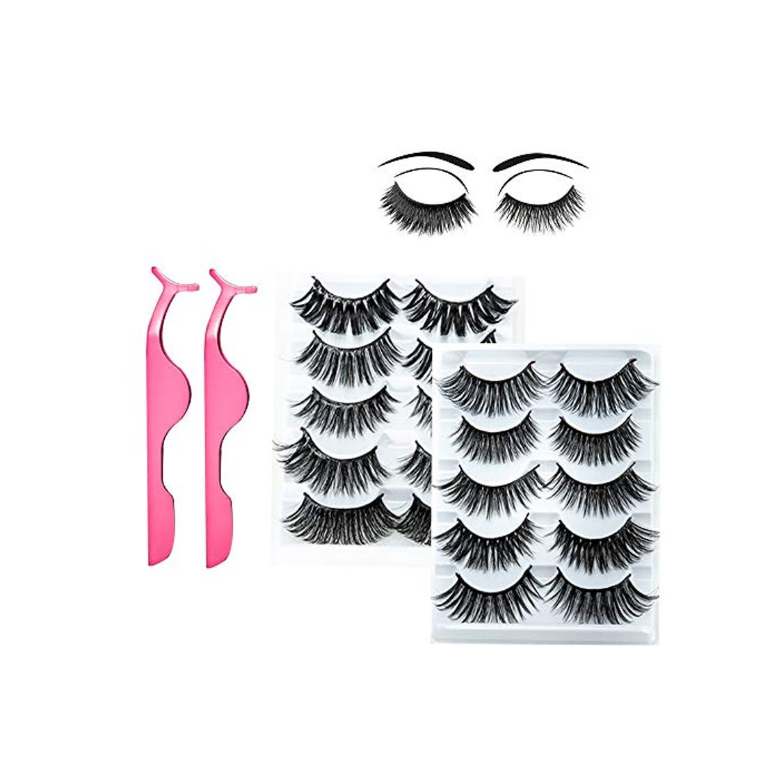 Social Neflyon 3D Mink Lashes Professional 10 Different Styles Pack