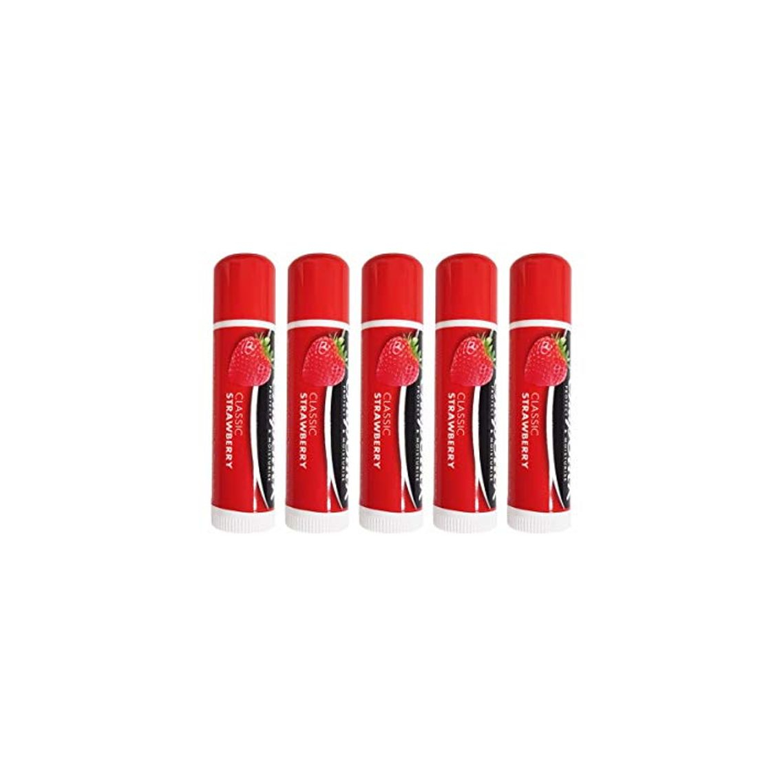 Social ChapStick - Bálsamo para Labios de fresa sabor labios cuidado 5 unidades