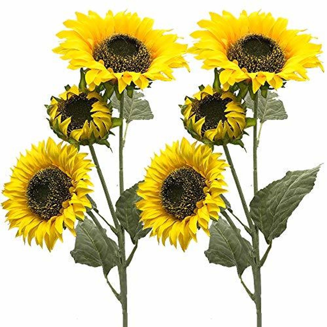 Product Aisamco Paquete de 3 Artificial Girasol Flocado Flores Artificiales de Govine 3