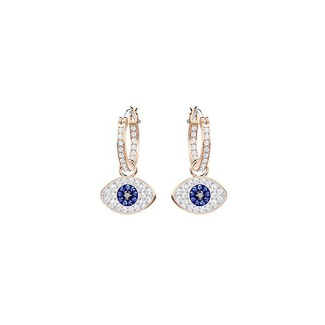 Social Swarovski Pendientes de aro Duo Evil Eye