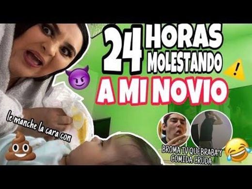 24 HORAS DE BROMAS A MI NOVIO - Diana Estrada - YouTube