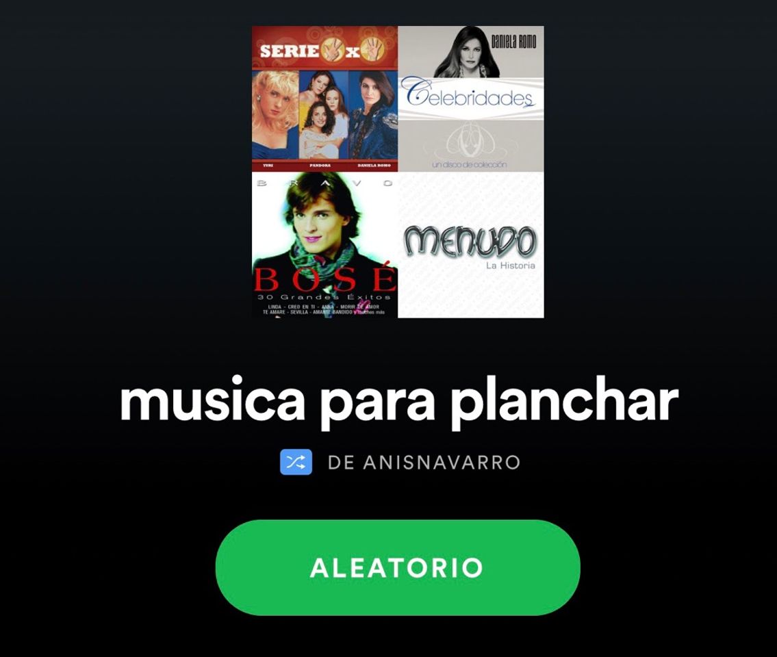 Canción Música para planchar