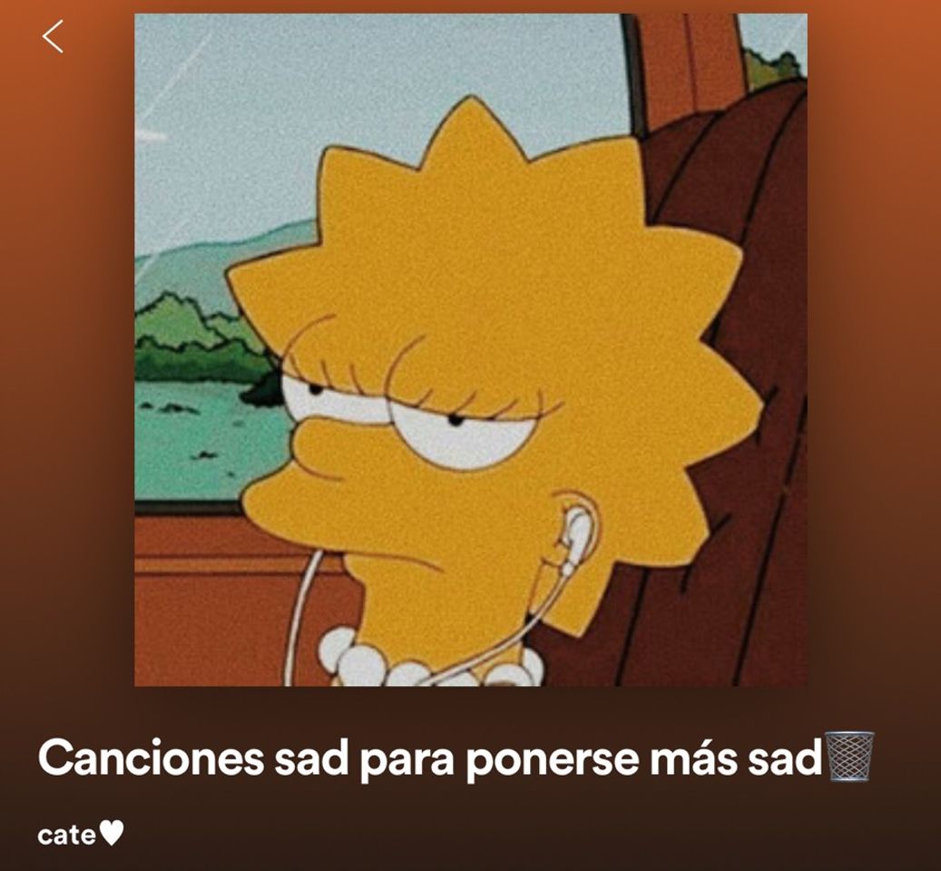 Canción Canciones sad para ponerse más sad 🗑 