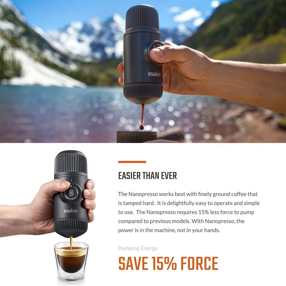 Product Wacaco Nanopresso Cafetera espresso portátil con Adaptador NS adjunto