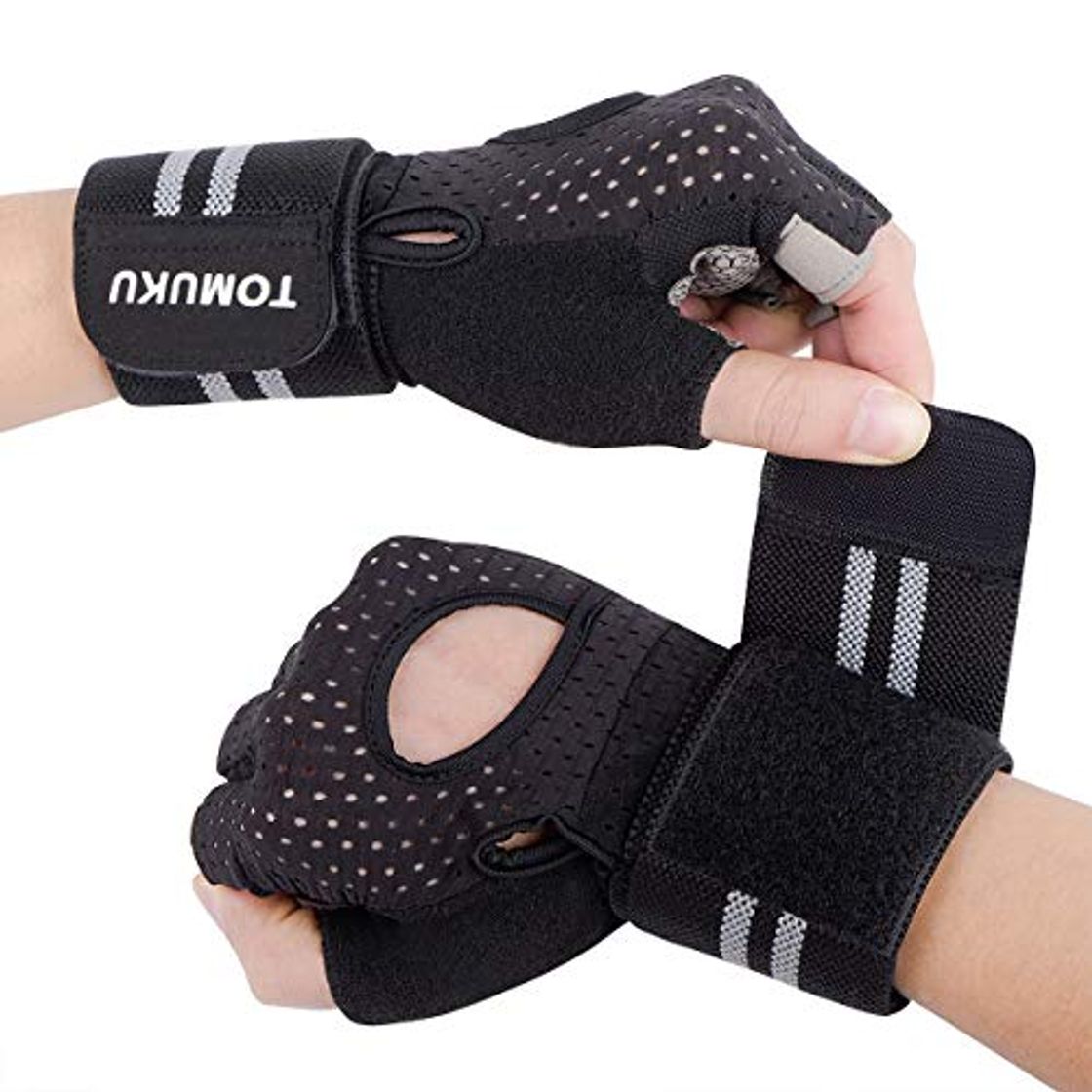Social Guantes de gimnasio, guantes entrenamiento con soporte completo para la muñeca, protección