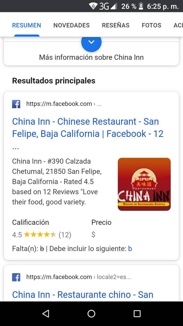 Moda Restaurante CHINA INN.