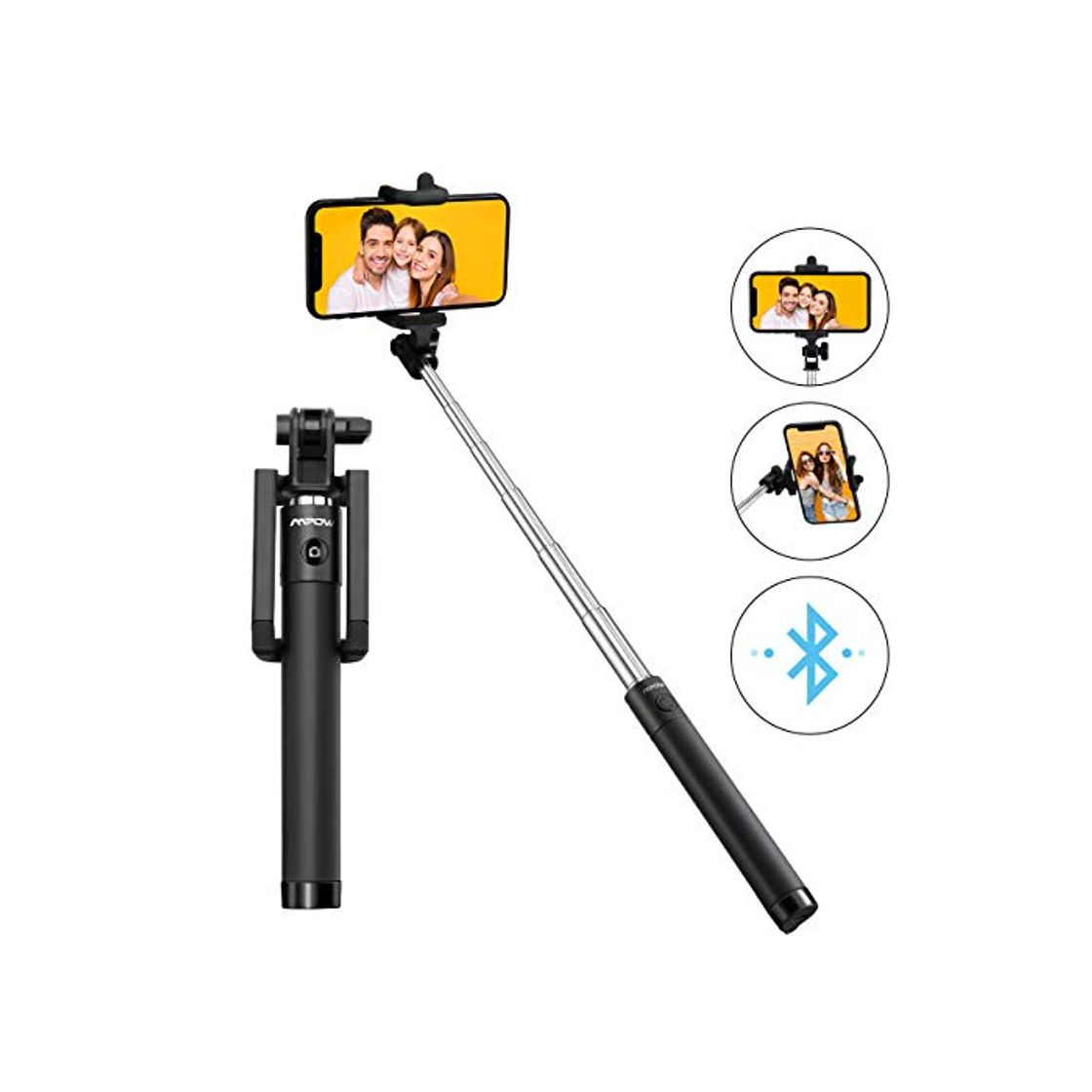 Electrónica Mpow iSnap Pro X-Palo Selfie Bluetooth Extensible Remoto Portátil Universal para Selfie