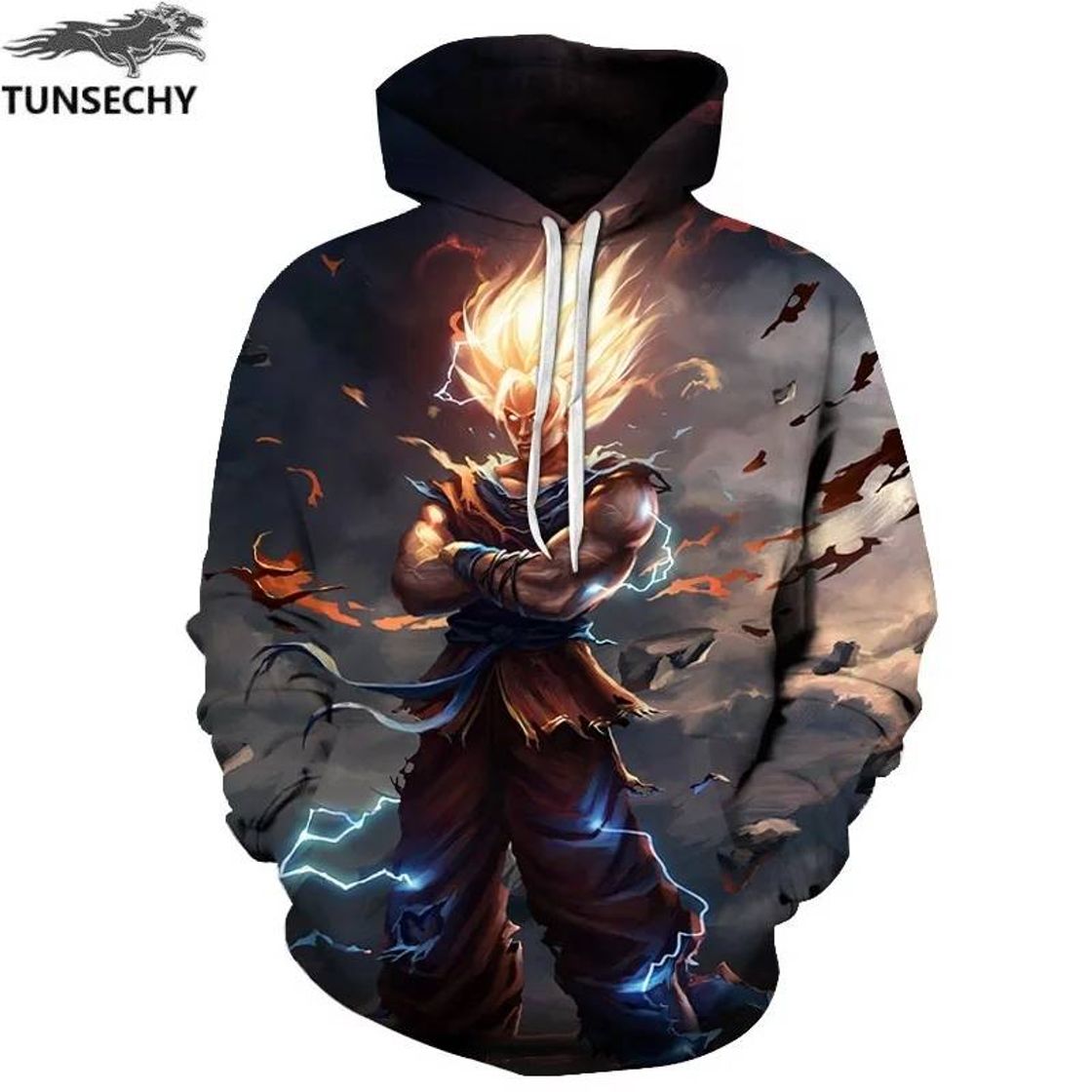 Moda Sudaderas con capucha de Anime TUNSECHY Dragon Ball Z