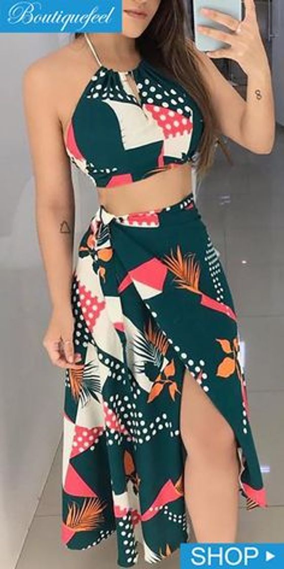 Moda 2020 Nuevo diseño de Moda Vestido de Mujer Conjunto 2 Piezas Top