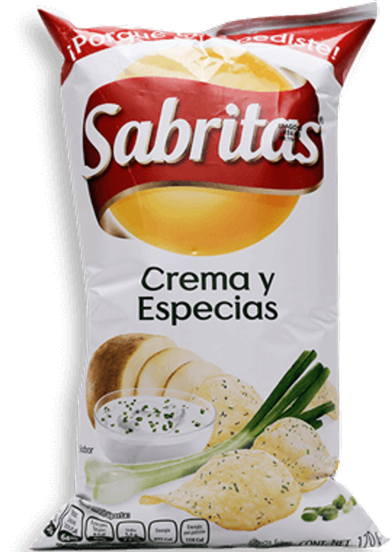 Social Papas Sabritas Crema y Especies 