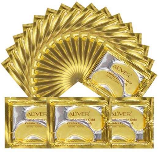 24k Gel de oro colágeno mascarilla para ojos, antiedad, ácido hialurónico, parches