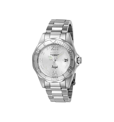 Invicta 14396 Angel Reloj para Mujer acero inoxidable Cuarzo Esfera plata