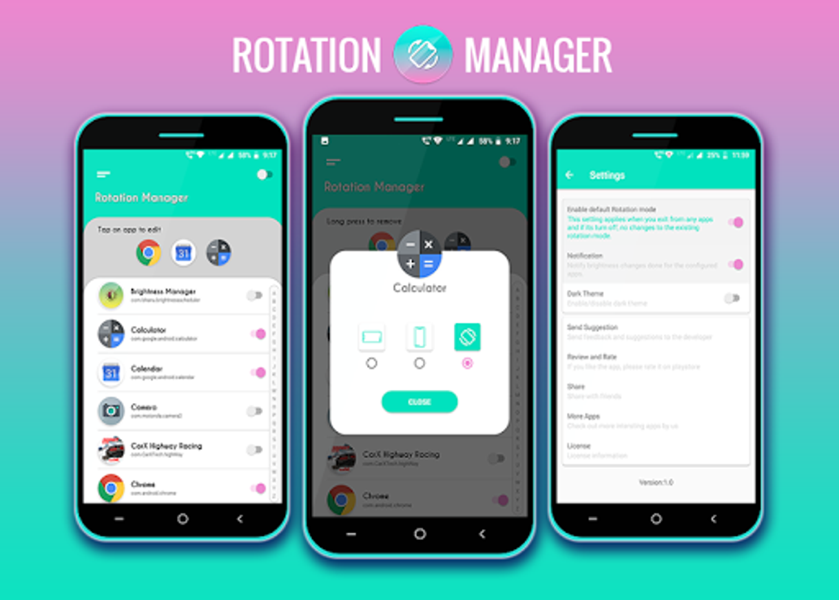 App Rotation Manager - Screen Orientation Manager
