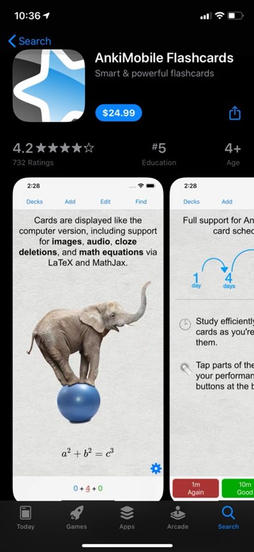 App AnkiMobile Flashcards