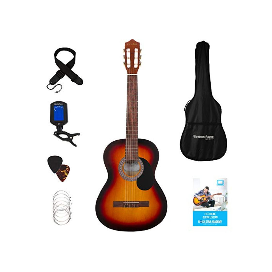 Product Guitarra clásica Stretton Payne de tamaño completo 4/4