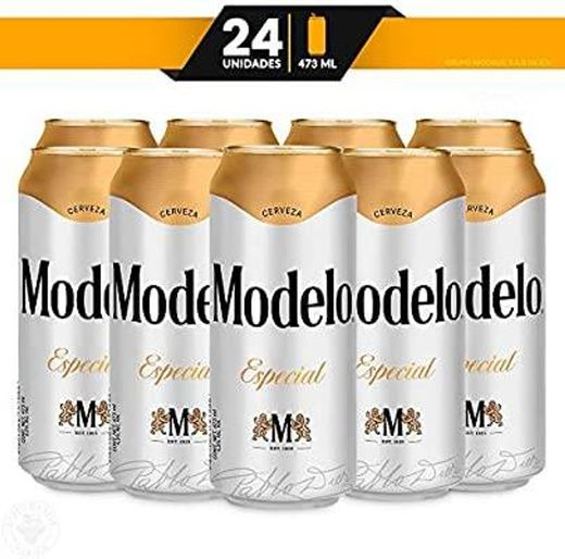 Cerveza Clara, Modelo Especial, 24 latas de 473ml c