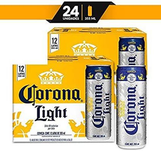 Cerveza Clara Corona Light lata de 2 12 pack de 355ml c
