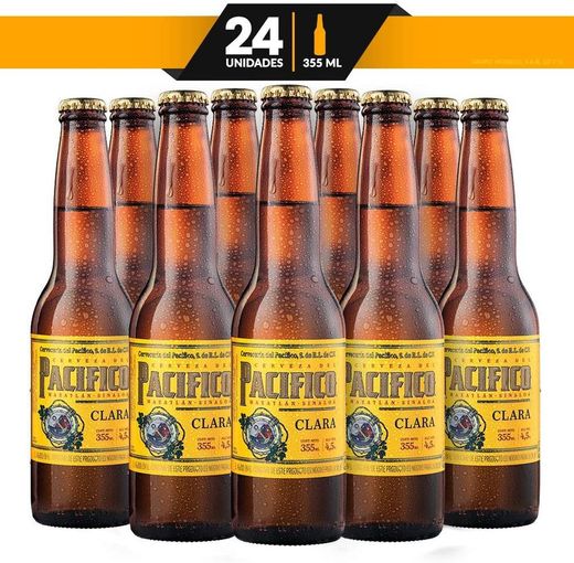 Cerveza Clara Pacífico 24 Botellas de 355ml c