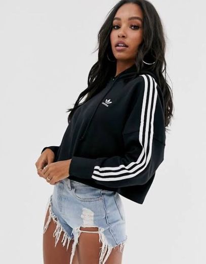 Adidas Cropped Hoodie Sweatshirts