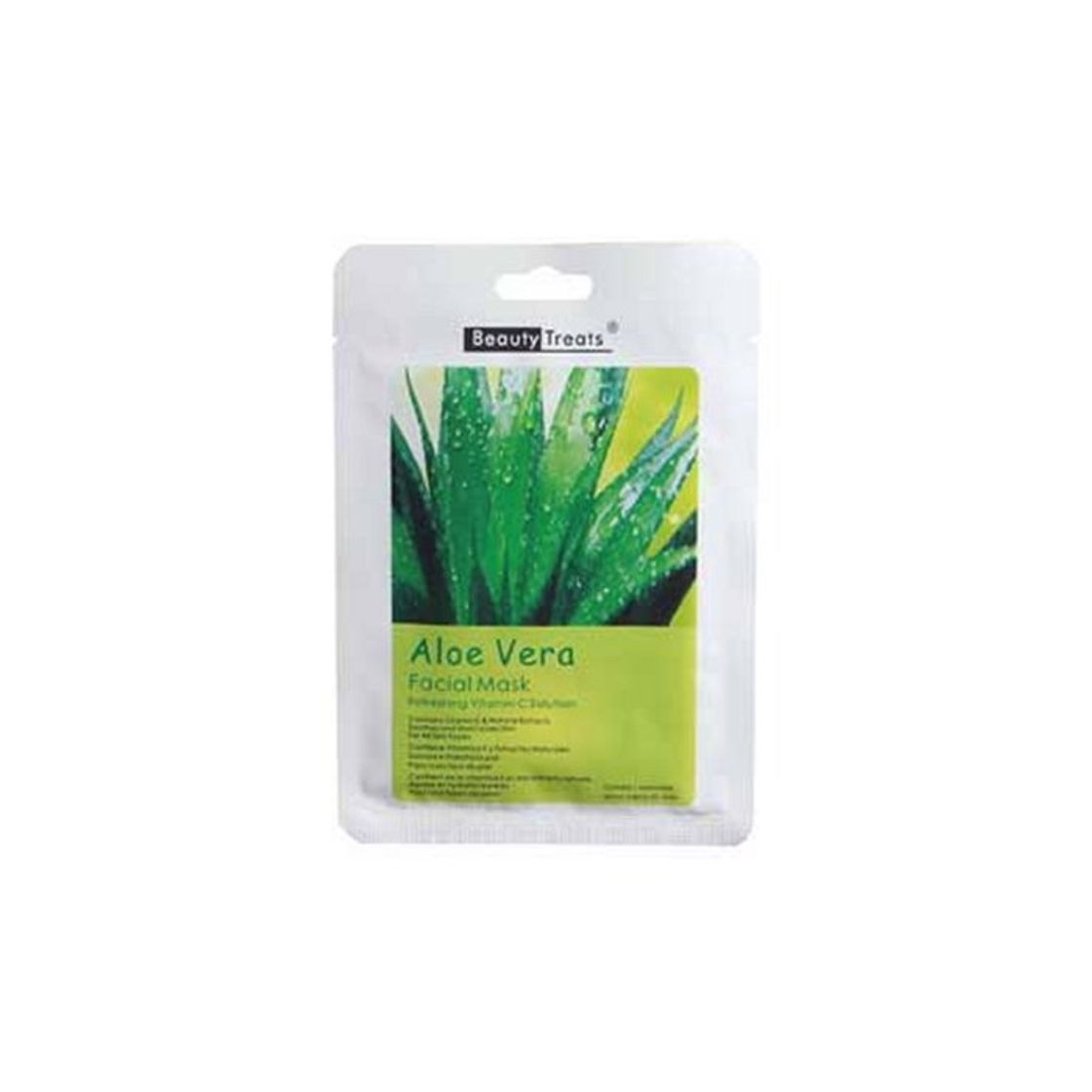 Producto 6 Pack) BEAUTY TREATS Facial Mask Refreshing Vitamin C Solution - Aloe