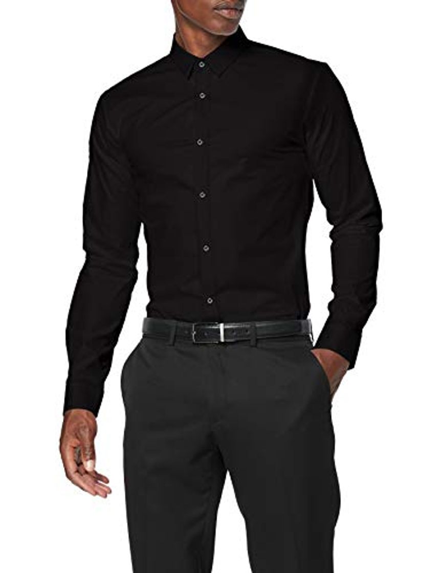 Social HUGO Ero3 Camisa, Negro