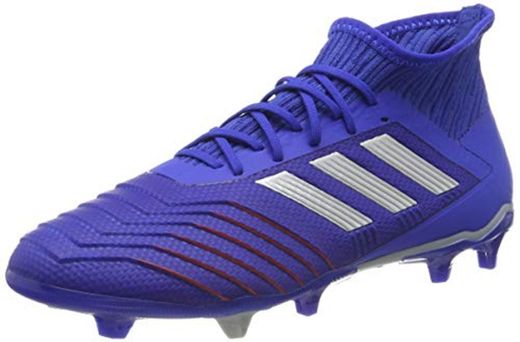 Adidas Predator 19.2 FG, Botas de fútbol para Hombre, Azul, Blanco, 41