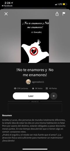 No te enamores y no me enamores - Wattpad 