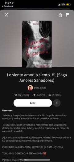 Lo siento amor, lo siento - Wattpad 