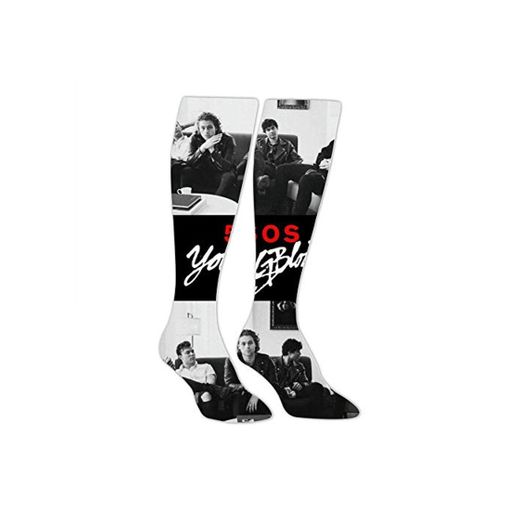 HJKAA Calcetines Hombres Mujer Unisex High Knee Socks Young Blood 5