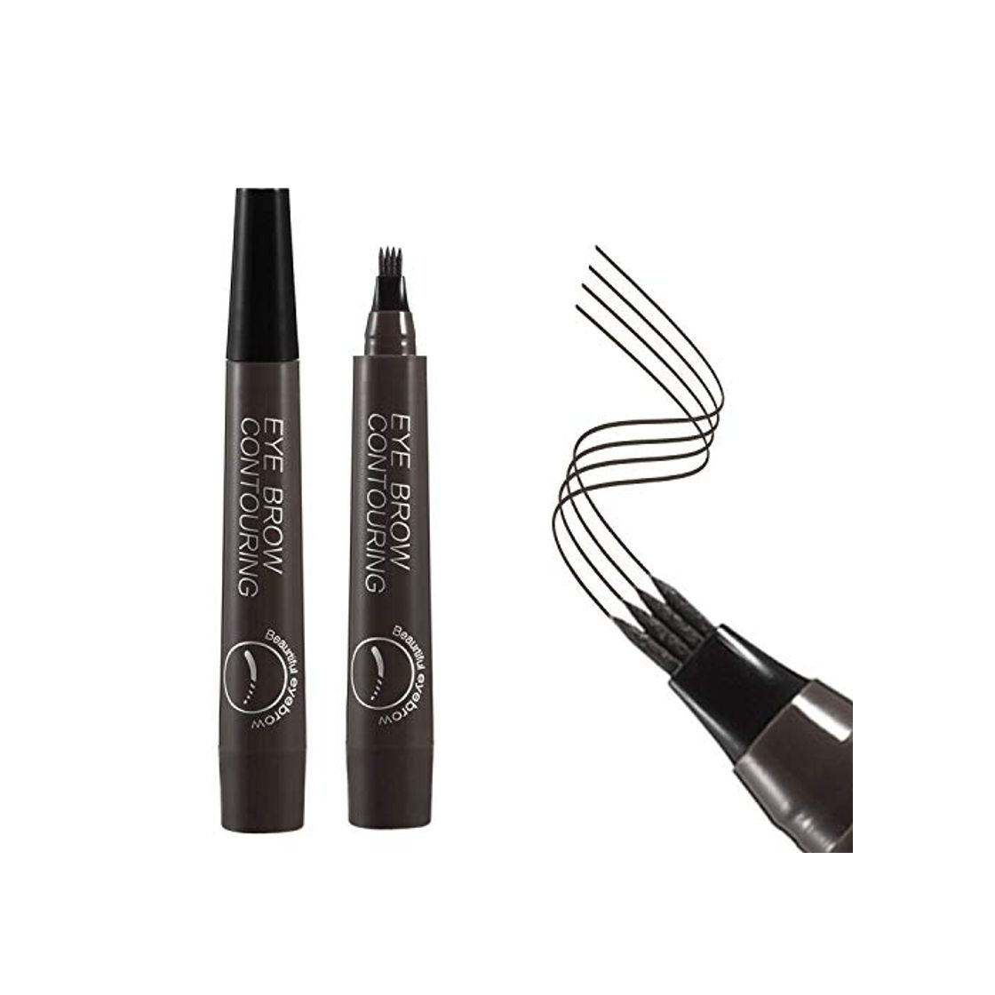 Social BEENLE Lápiz de Cejas Líquido, Lápiz de Tatuaje Para Cejas, 4 Puntas