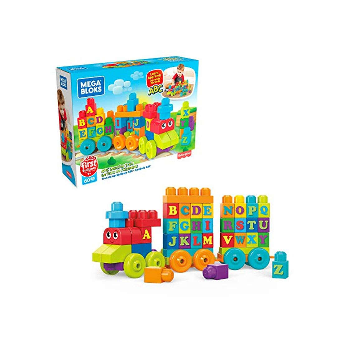 Product MEGA Bloks Tren de Aprendizaje ABC, jueguete de construcción para bebé